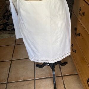 WHITE PENCIL SKIRT - ALBERTA FERRETTI